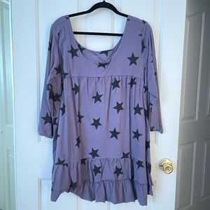 Gray and black shirt or mini dress